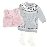 Lily & Jack 3 Pièces Ensemble de robe tricot- 2t-3t