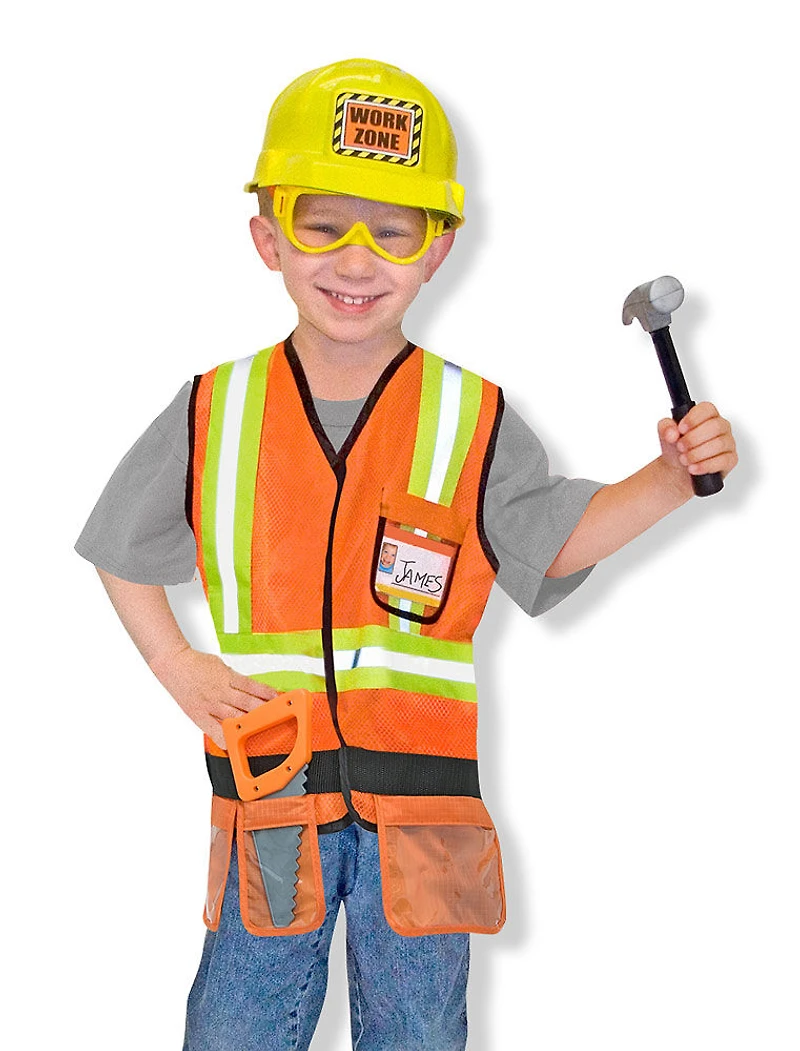 Melissa & Doug Construction Worker Role Play Costume Set