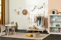 Sweedi Garde-robe ouverte scandinave pour enfants Bois naturel