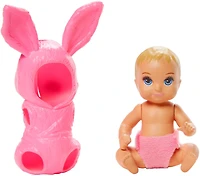 ​Barbie Skipper Babysitters Inc. Baby Doll with Removable Pink Bunny Onesie Costume & Diaper