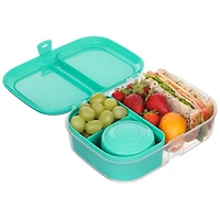 Sistema To Go Split Lunch Box, 1.1 L Food Storage Container with 2 Compartments, Colour May Vary