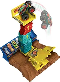 Hot Wheels Monster Trucks Arena Smashers Demo Derby Défi Saut de véhicule