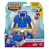 Robot jouet convertible Playskool Heroes Transformers Rescue Bots Academy - Figurine de 11 cm articulée de Chase le robot policier, jouets pour enfants de 3 ans et plus