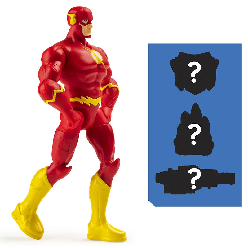 DC Comics, 4-Inch THE FLASH Action Figure with 3 Mystery Accessories