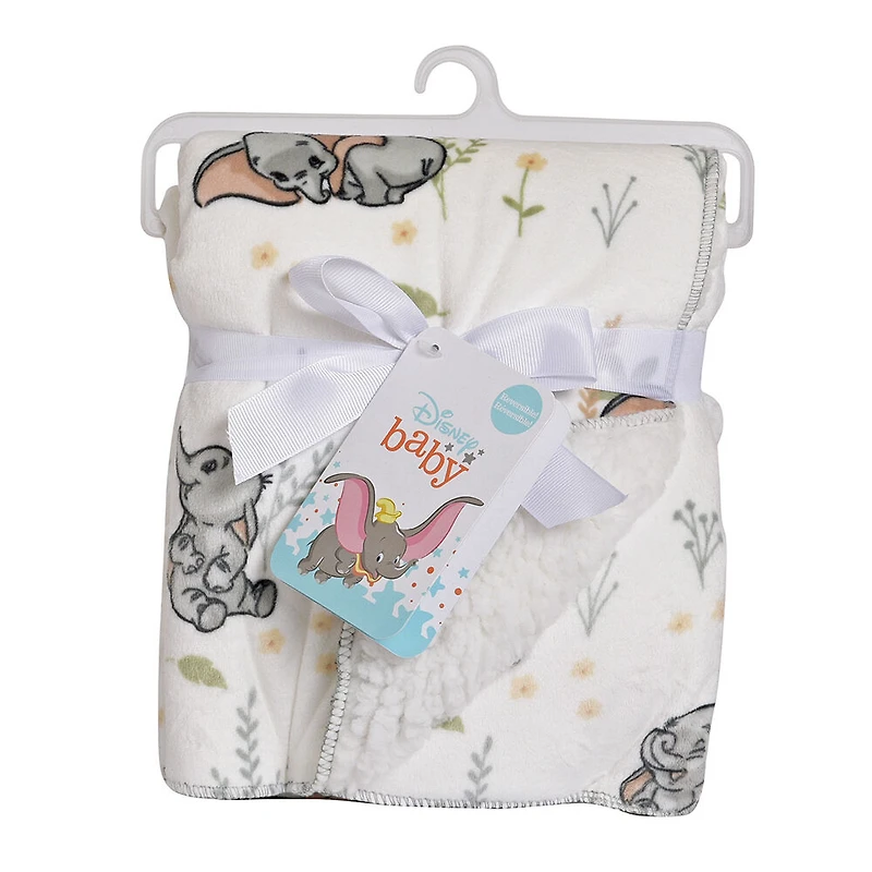 Disney Dumbo Sherpa Plush Baby Blanket, 30" x 40"