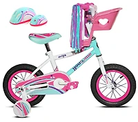 Avigo You and Me avec casque et porte-poupée - Vélo 12 po