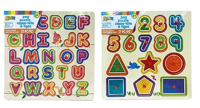 Alphabet, Numbers & Shapes Puzzles - 1 per order, assortment may vary (Each sold separately, selected at Random)