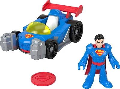 Fisher-Price Imaginext DC Super Friends Metal Force Supermobile Toy Car & Superman Action Figure Set