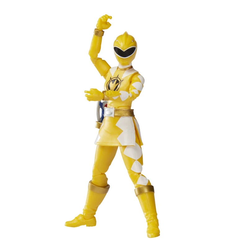 Power Rangers Lightning Collection, Dino Tonnerre Ranger Jaune, figurine articulée premium de 15 cm de collection avec accessoires