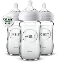 Biberon Philips Avent Naturel en verre, 8 oz