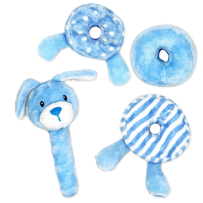 Jouet d’activité à empiler en peluche Bab & Tot : Chien Bleu