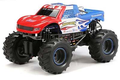 Camions Monster radiocommandés, échelle 1:15 Bigfoot Rouge, Blanc et Bleu - Notre exclusivité