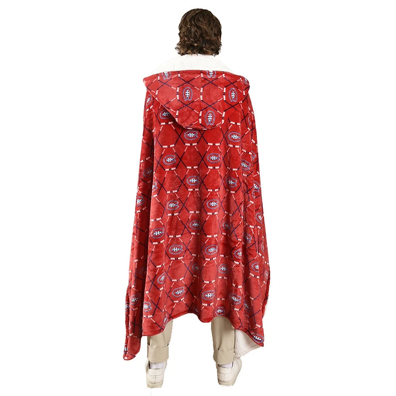 Couverture à capuche des Canadiens de Montréal de la LNH (50 x 70 po)