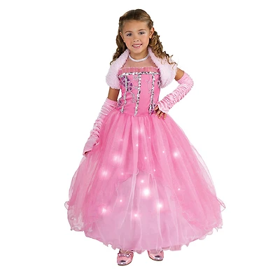 Light Up Pink Princess Dress Costume Size