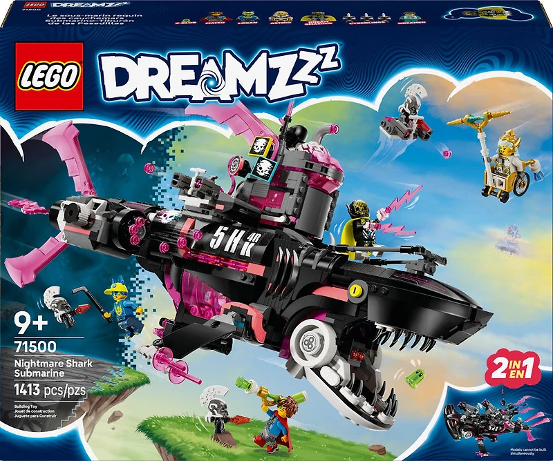 LEGO DREAMZzz Le Sous-Marin Requin des Cauchemars, Jouet pour Enfants, Ensemble Fantastique pour Garçons et Filles 71500
