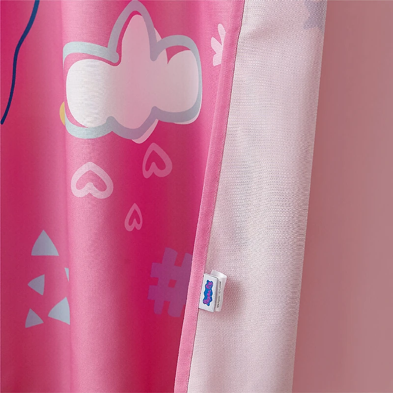 Rideaux Peppa Pig pour Enfants, Ensemble de 2 Panneaux