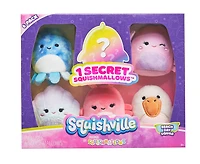 Squishville mini Squishmallow, paquet de 6 - Escouade de plage de jour