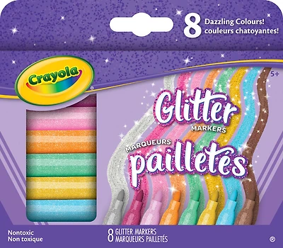 Marqueurs Crayola à paillettes, 8 pièces