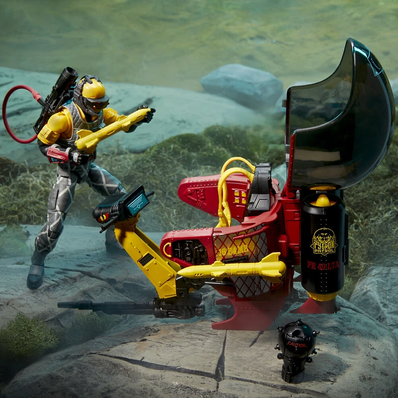 G.I. Joe Classified Series, Python Patrol Tele-Viper & véhicule Cobra Flight Pod (Trubble Bubble) 98, avec 12 accessoires - Notre exclusivité