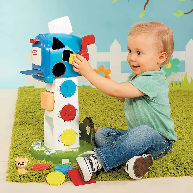 Ma première boîte aux lettres Little Tikes Learn and Play, jeu de boîte aux lettres factice pour apprendre les formes, les chiffres et les couleurs - pour les enfants de 1 à 3 ans