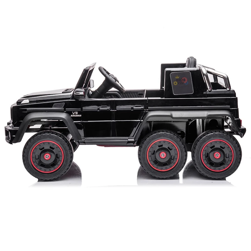 Kidsvip 12V Mercedes 6X6 W/ Rc- Black - Édition anglaise