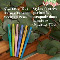 Paper Mate Flair Scented Felt Tip Pens, Assorted Nature Escape Scents and Colours, Medium Point (0.7mm), 6 Count