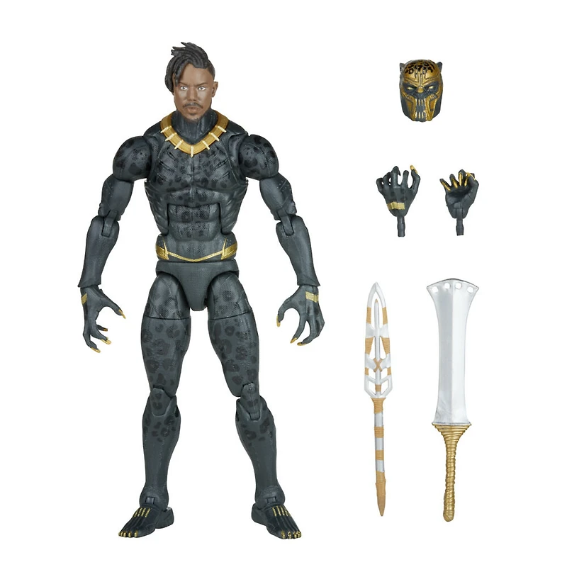 Marvel Legends Series Black Panther Legacy Collection Killmonger 6-inch Action Figure Collectible Toy, 5 Accessories