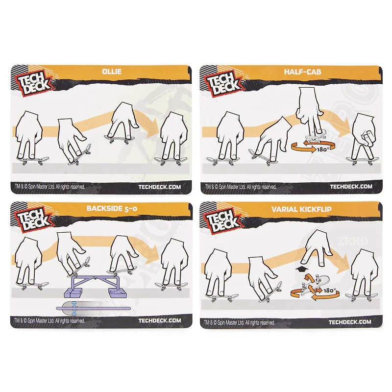 Tech Deck, Zero Versus Series, Coffret de 2 fingerboards à collectionner et obstacle