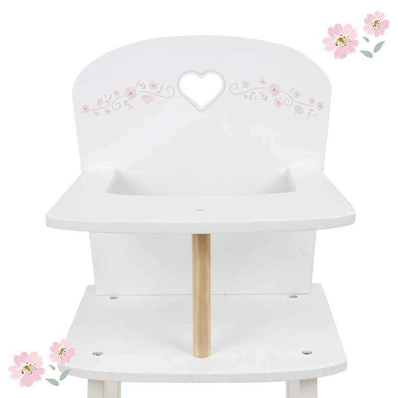 Chaise haute en bois pour poupée, Little Flora - Notre exclusivité