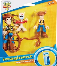 Imaginext Disney Pixar Toy Story 4 Pack de 2 Figurines Woody et Fourchette