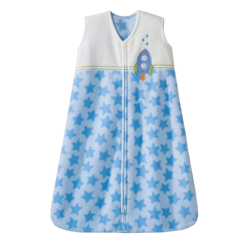 Halo SleepSack Wearable Blanket Applique Micro-Fleece - Blue Rocket Stars - Large