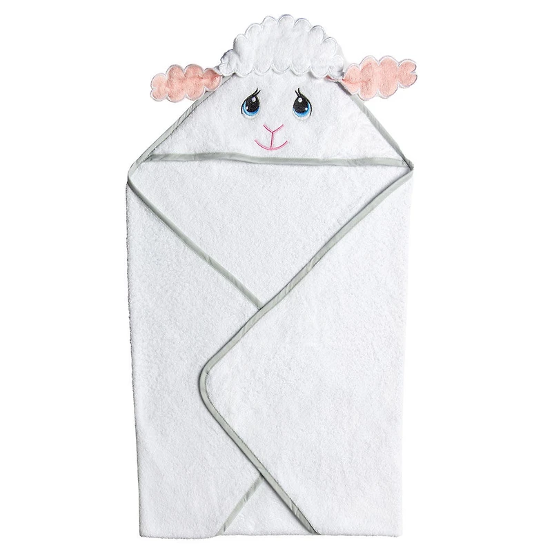 Precious Moment White  Lamb Hooded Towel