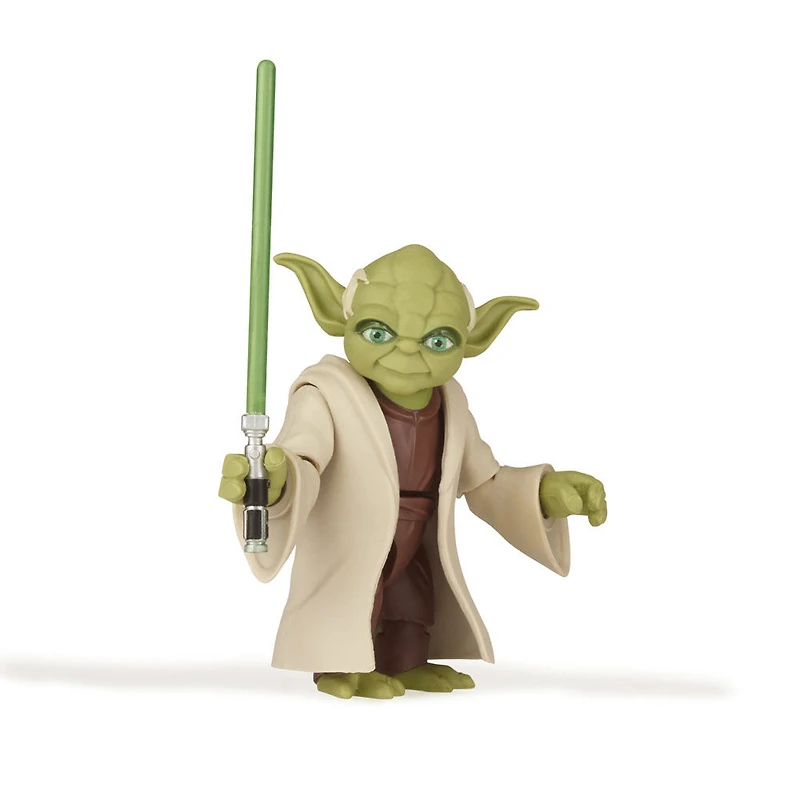 Star Wars Galaxy of Adventures Yoda Toy 5-inch Scale Action Figure with Fun Lightsaber Accessory Feature