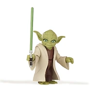 Star Wars Galaxy of Adventures Yoda Toy 5-inch Scale Action Figure with Fun Lightsaber Accessory Feature
