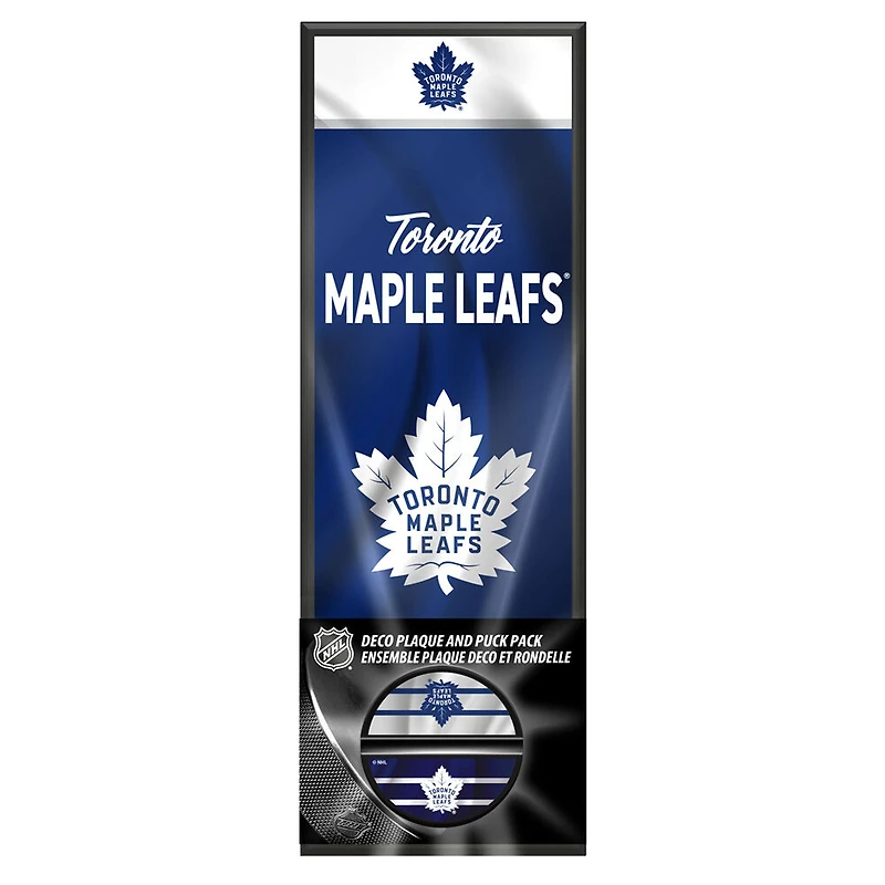 NHL Toronto Maple Leafs decorative plaque and puck holder