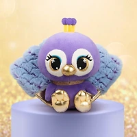 P.Lushes Designer Fashion Pets, Priscilla Plume, paon en peluche de luxe, violet/or, 15,2 cm