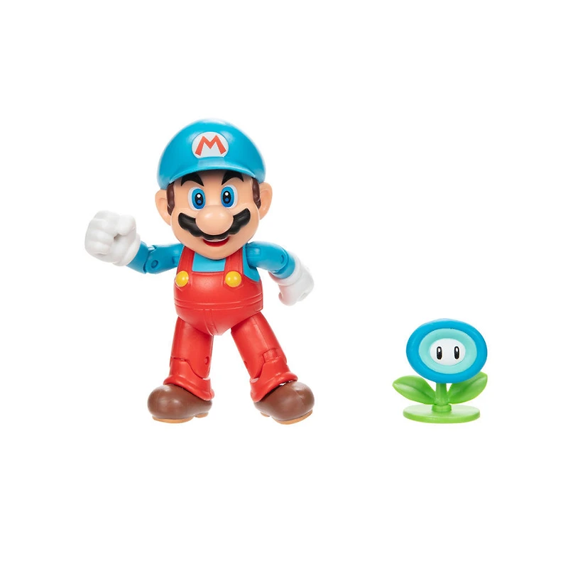  Figurine Super Mario de 4 pouces - Mario de glace avec fleur de glace