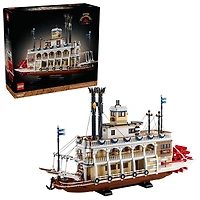 LEGO Ideas Le Bateau à Vapeur Fluvial, Décor Nautique pour la Maison, Ensemble de Bateau à Collectionner, Cadeau de Voyage 21356