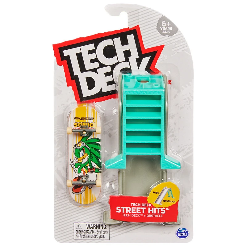 Tech Deck, Street Hits, Fingerboard Finesse Skateboards avec obstacle toboggan