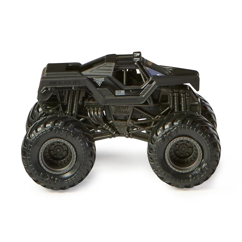 Monster Jam, Monster truck Soldier Fortune Black Ops officiel, véhicule en métal moulé, série Legacy Trucks, échelle 1:64