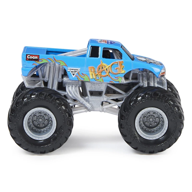 Monster Jam, Monster truck Rage officiel, véhicule en métal moulé, échelle 1:64