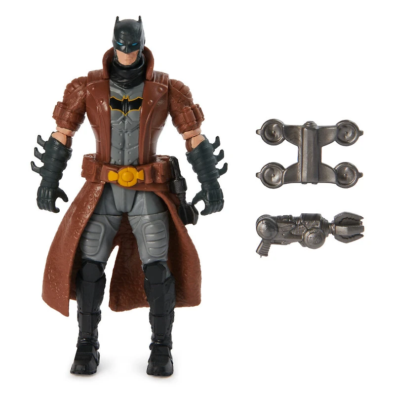 DC Comics, Batman Action Figure with 2 Mystery Accessories, 4-inch
