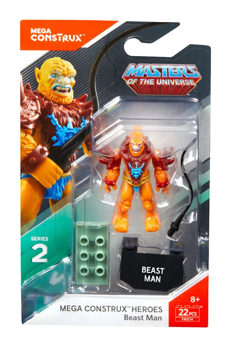 Mega Construx - Héros - Les Maîtres de l'univers - Micro-figurine à assembler - Beast Man