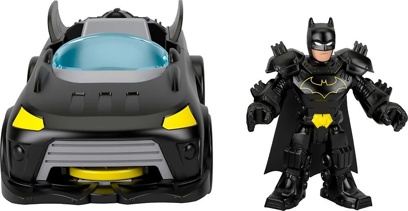 Imaginext-Batmobile Metal Force DC Super Friends-Véhicule et figurine