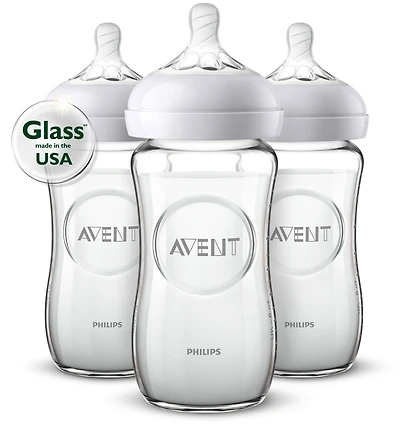 Philips Avent Natural Glass Baby Bottle, 8oz