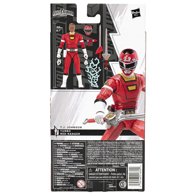 Power Rangers Lightning Collection, figurine Turbo Ranger Rouge premium de collection avec accessoires, 15 cm