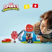 LEGO DUPLO Marvel Spin's Motorcycle Adventure, Spidey Fantasy Playset, Motorcycle Toy with Wheels, 10424