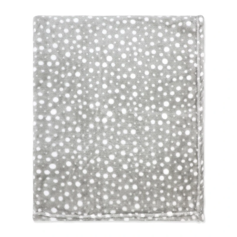 Couverture polaire avec jouet éléphant gris