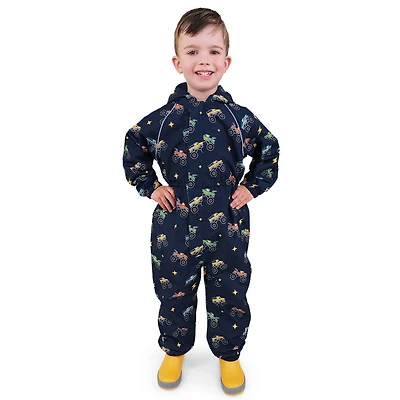 Kids Thin-Lined Rain Suits | Big Trucks