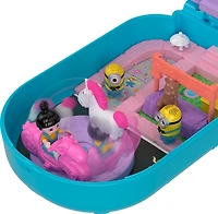 Polly Pocket Playset, Minions Compact with 9 Accessories, 1 Doll, 2 Minions and Unicorn Toy